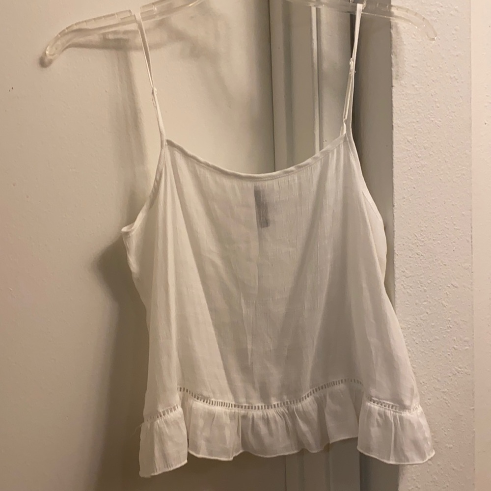 White Flow Tank Top Size: US 4